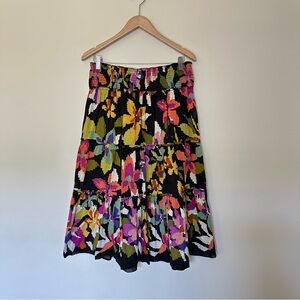 CHAUNDRY KC Smocked Abstract Print